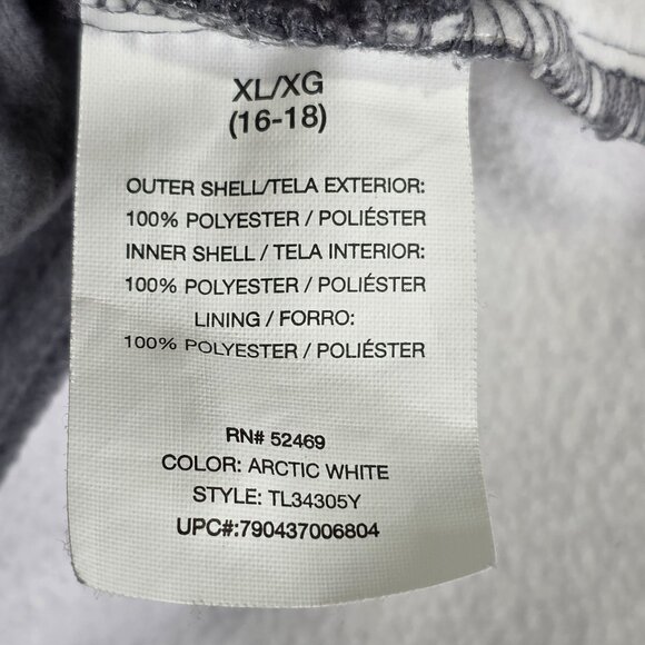 Womens Free Tech Arctic White & Gray Hooded Jacket Full Zip Polyester Size XL - Picture 6 of 11